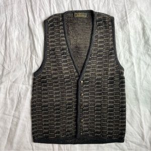 VINTAGE 90’s PERU UNLIMITED BUTTON-UP SWEATER VEST- 100% ALPACA WOOL